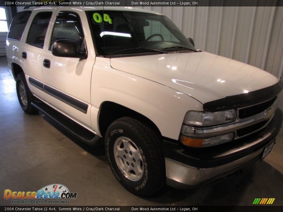 2004 Chevrolet Tahoe LS 4x4 Summit White / Gray/Dark Charcoal Photo #1