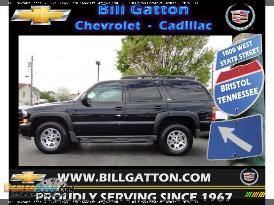 2002 Chevrolet Tahoe Z71 4x4 Onyx Black / Medium Gray/Neutral Photo #1