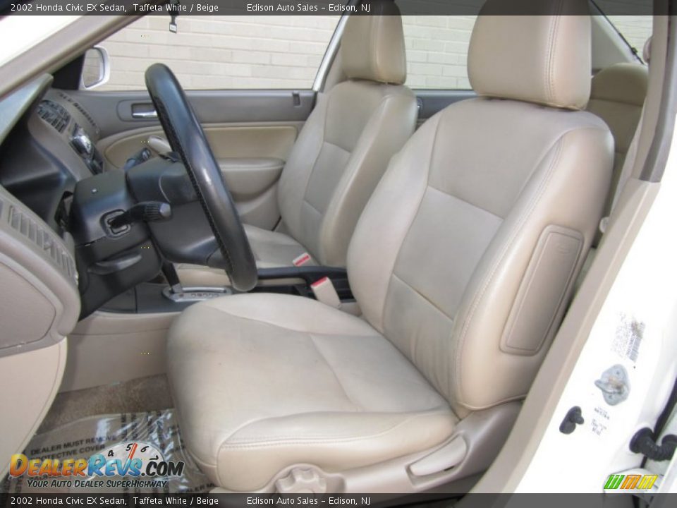 Beige Interior - 2002 Honda Civic EX Sedan Photo #13