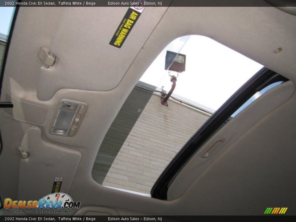 2002 Honda Civic EX Sedan Taffeta White / Beige Photo #19