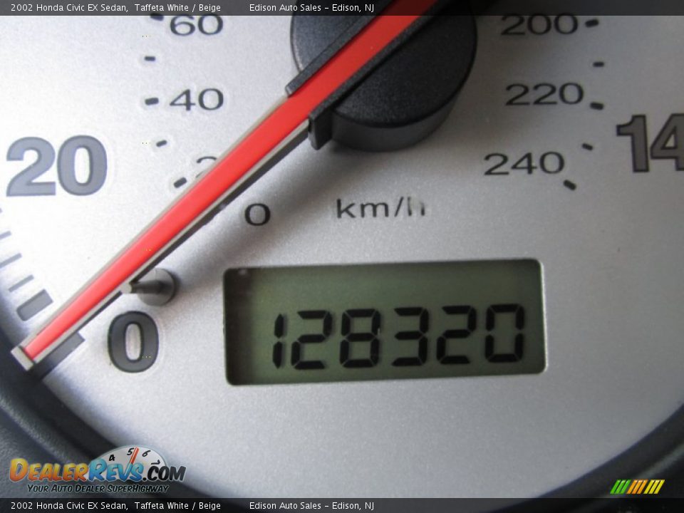 2002 Honda Civic EX Sedan Taffeta White / Beige Photo #24