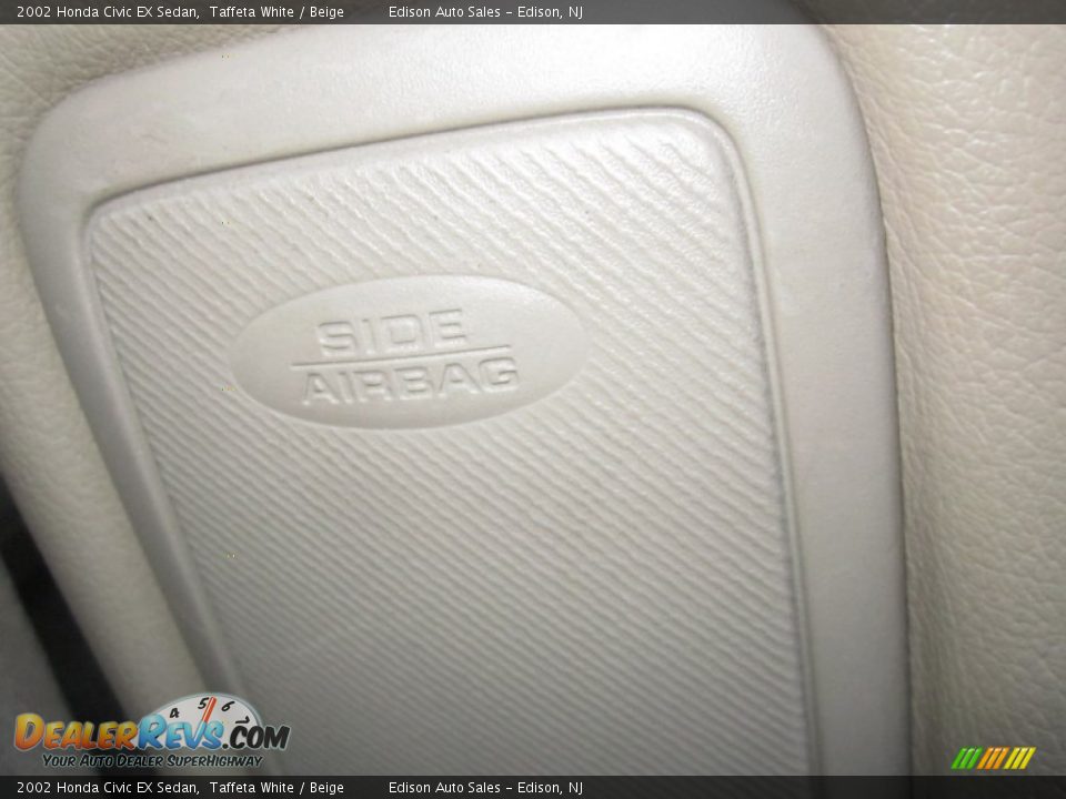 2002 Honda Civic EX Sedan Taffeta White / Beige Photo #25