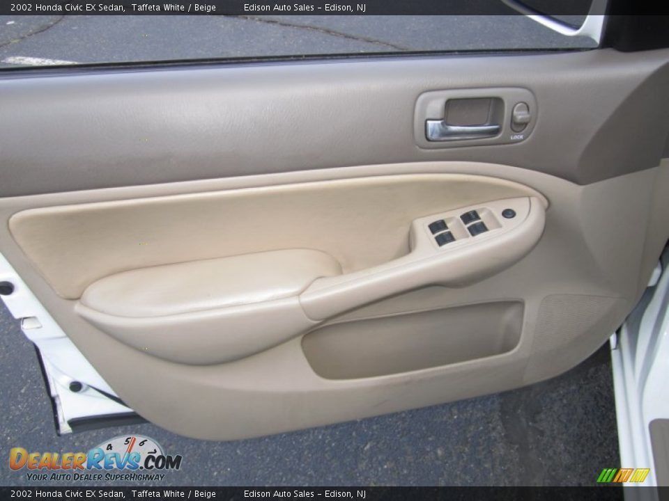 2002 Honda Civic EX Sedan Taffeta White / Beige Photo #28