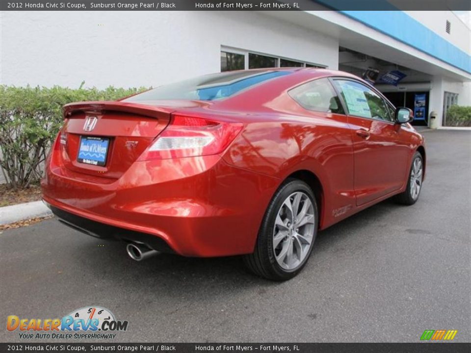 2012 Honda Civic Si Coupe Sunburst Orange Pearl / Black Photo #3