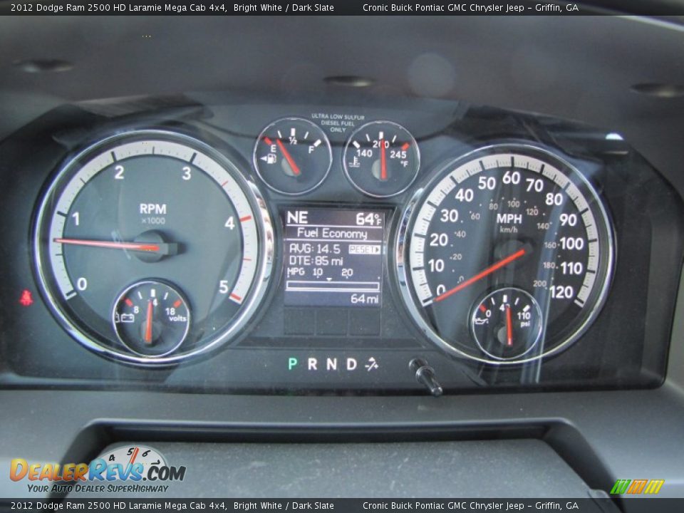 2012 Dodge Ram 2500 HD Laramie Mega Cab 4x4 Gauges Photo #18