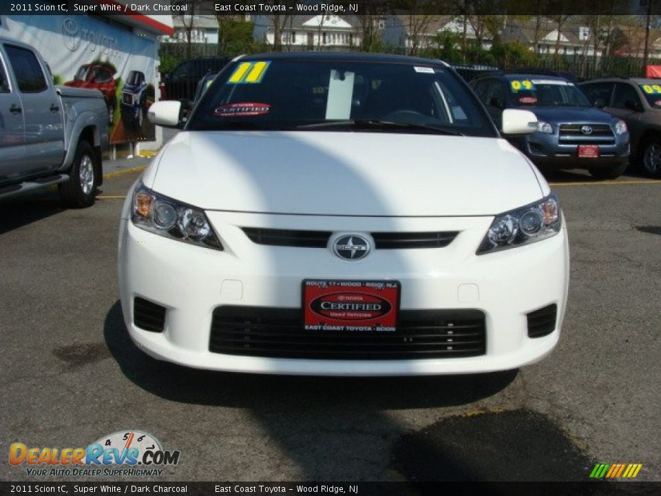 2011 Scion tC Super White / Dark Charcoal Photo #2