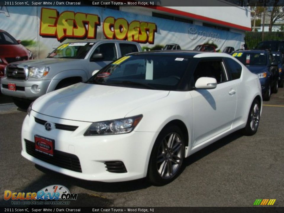 2011 Scion tC Super White / Dark Charcoal Photo #3