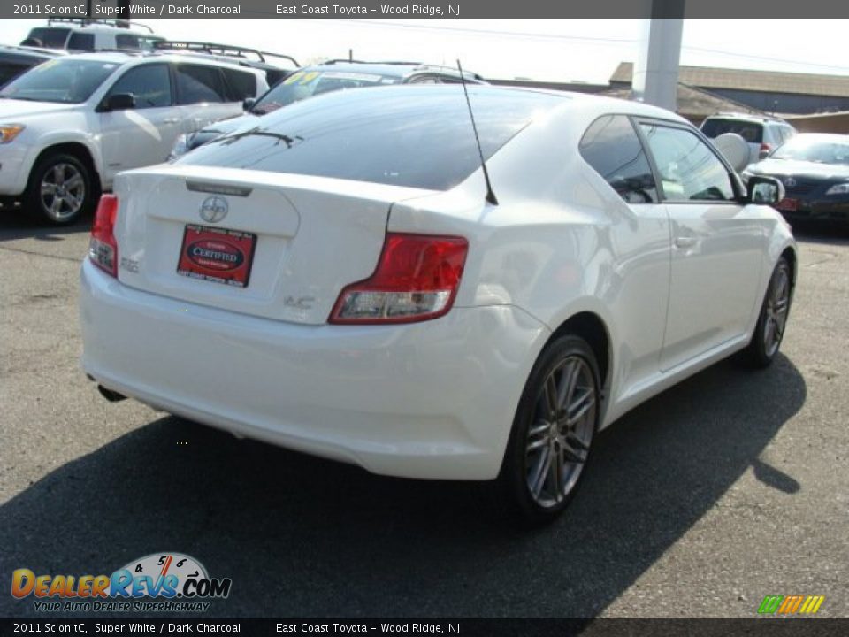 2011 Scion tC Super White / Dark Charcoal Photo #4