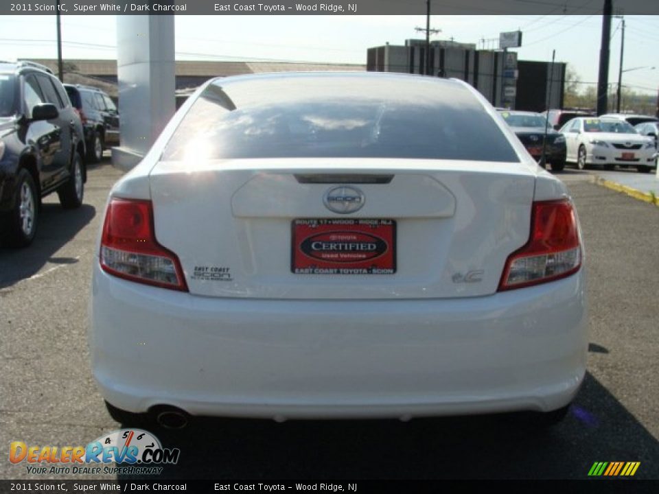 2011 Scion tC Super White / Dark Charcoal Photo #5