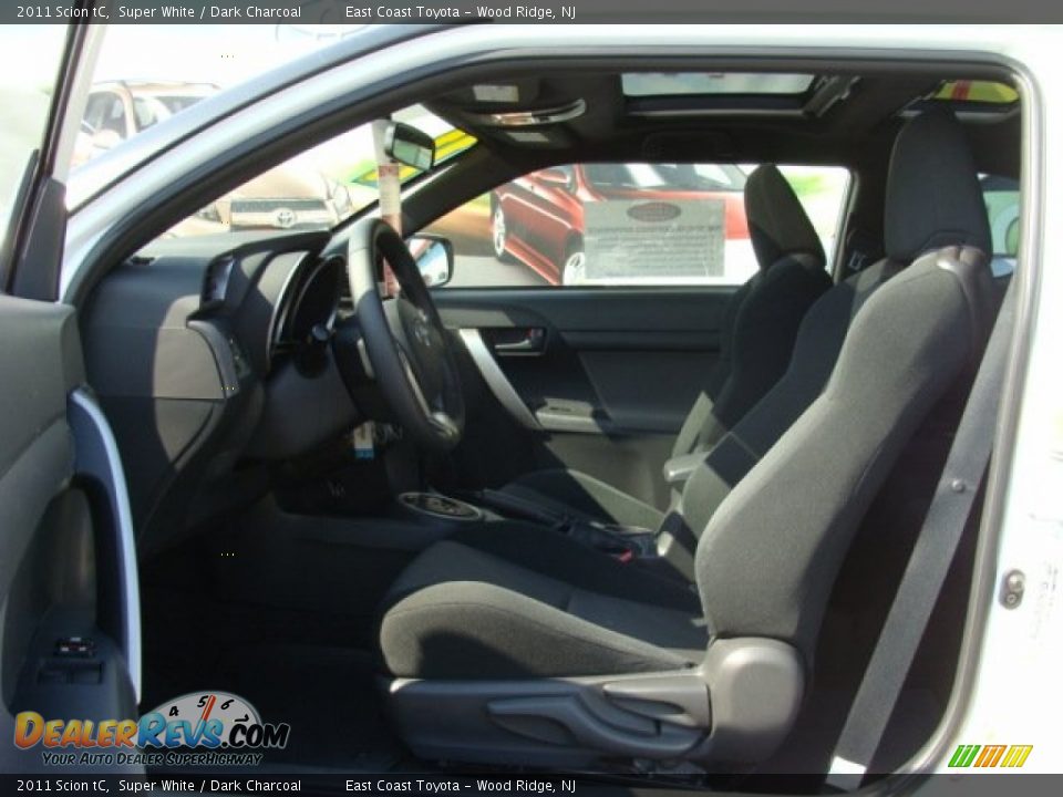 2011 Scion tC Super White / Dark Charcoal Photo #7