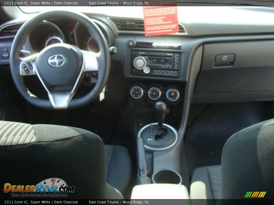 2011 Scion tC Super White / Dark Charcoal Photo #9