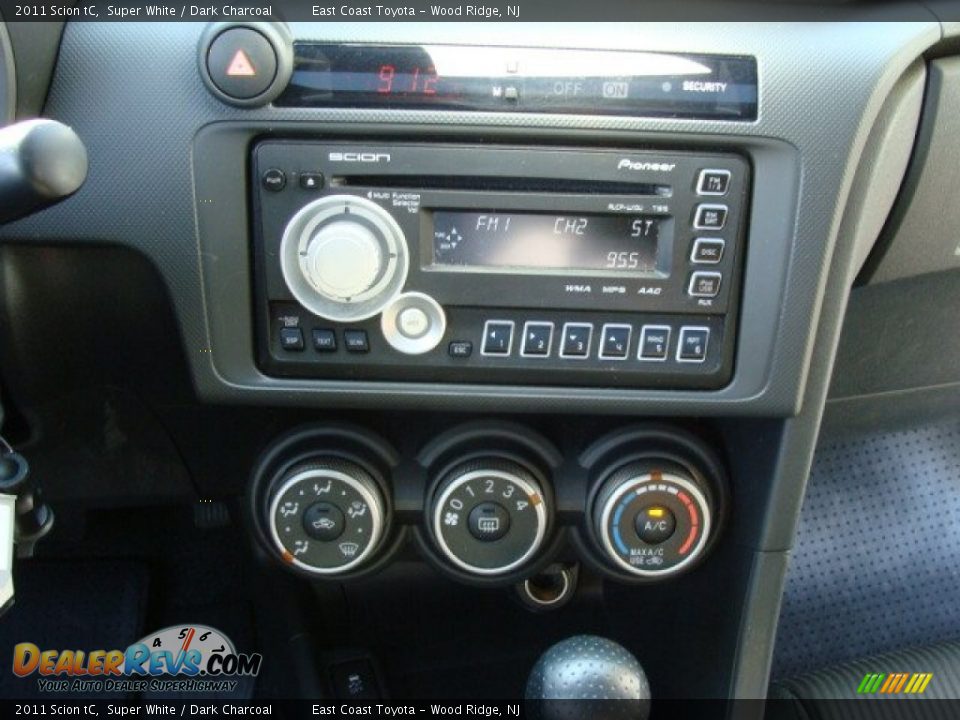 2011 Scion tC Super White / Dark Charcoal Photo #11