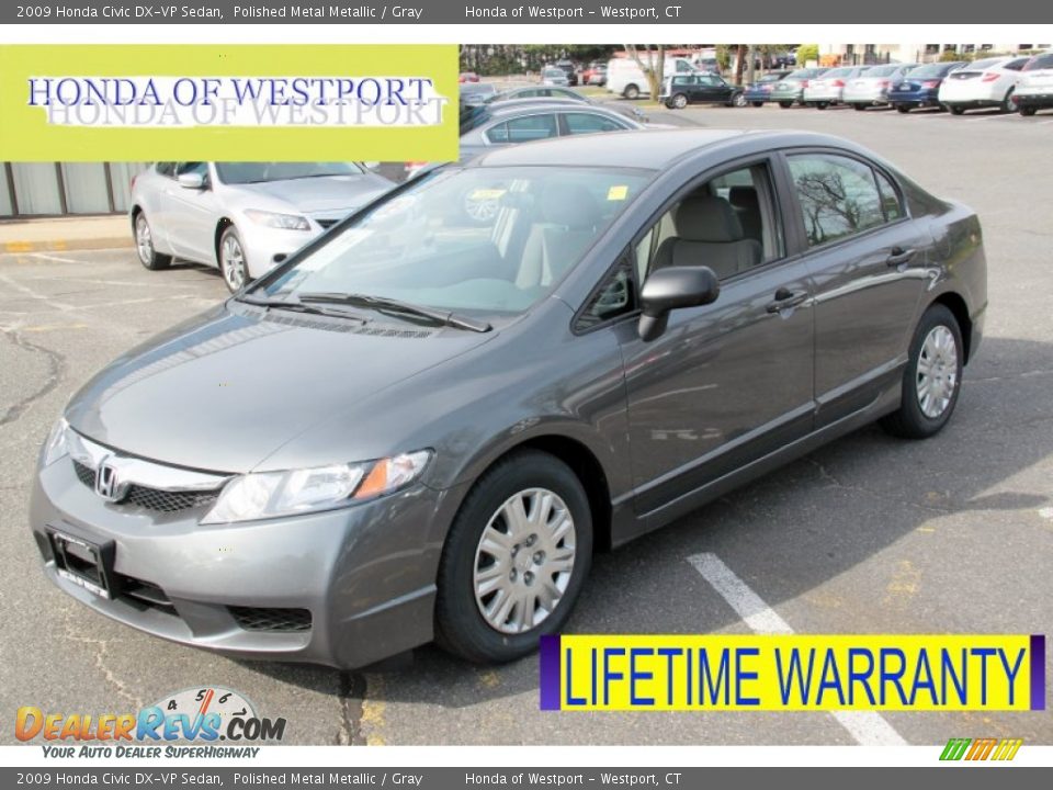 2009 Honda Civic DX-VP Sedan Polished Metal Metallic / Gray Photo #1
