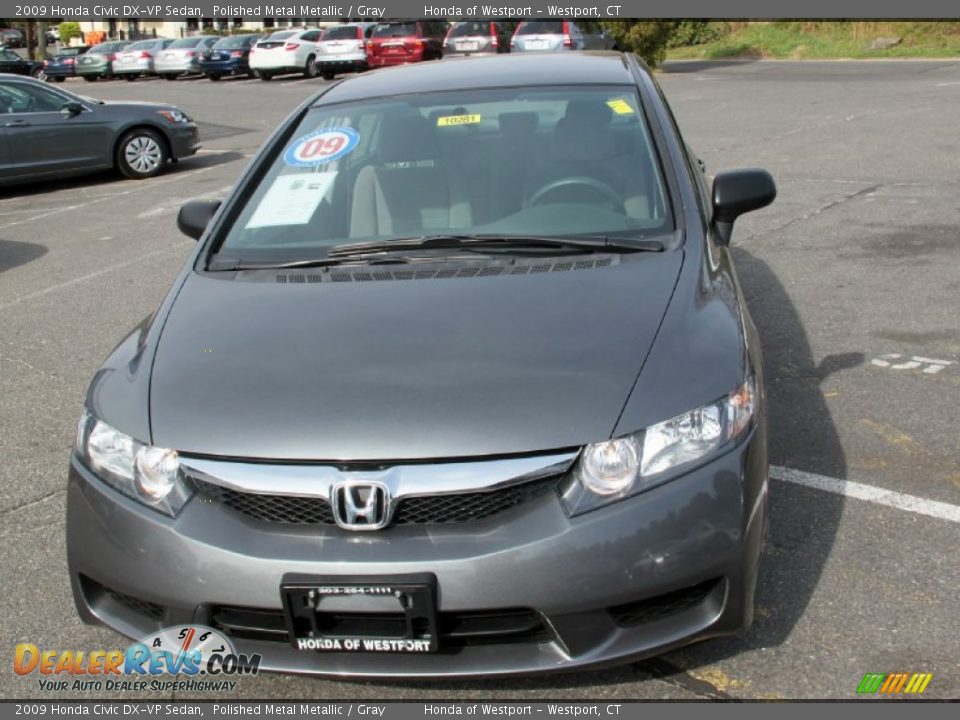 2009 Honda Civic DX-VP Sedan Polished Metal Metallic / Gray Photo #2
