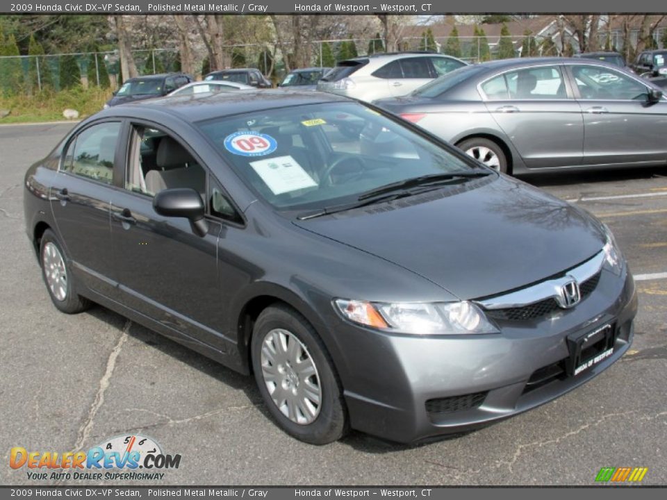 2009 Honda Civic DX-VP Sedan Polished Metal Metallic / Gray Photo #3