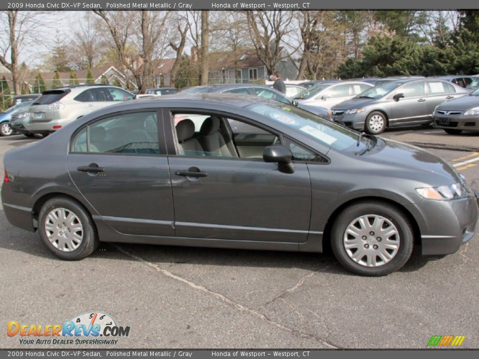 2009 Honda Civic DX-VP Sedan Polished Metal Metallic / Gray Photo #4