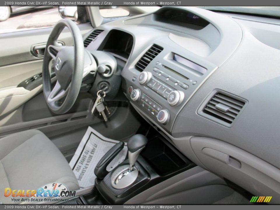 2009 Honda Civic DX-VP Sedan Polished Metal Metallic / Gray Photo #5