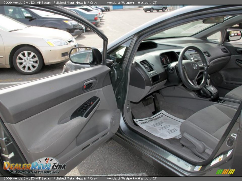 2009 Honda Civic DX-VP Sedan Polished Metal Metallic / Gray Photo #6