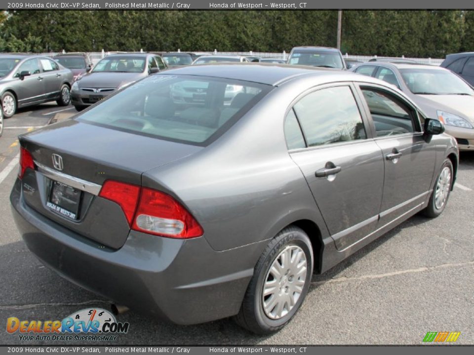 2009 Honda Civic DX-VP Sedan Polished Metal Metallic / Gray Photo #7