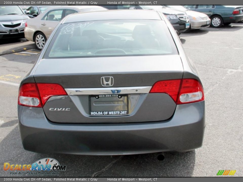 2009 Honda Civic DX-VP Sedan Polished Metal Metallic / Gray Photo #8