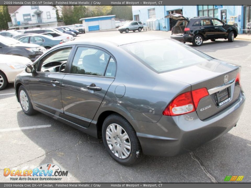 2009 Honda Civic DX-VP Sedan Polished Metal Metallic / Gray Photo #10
