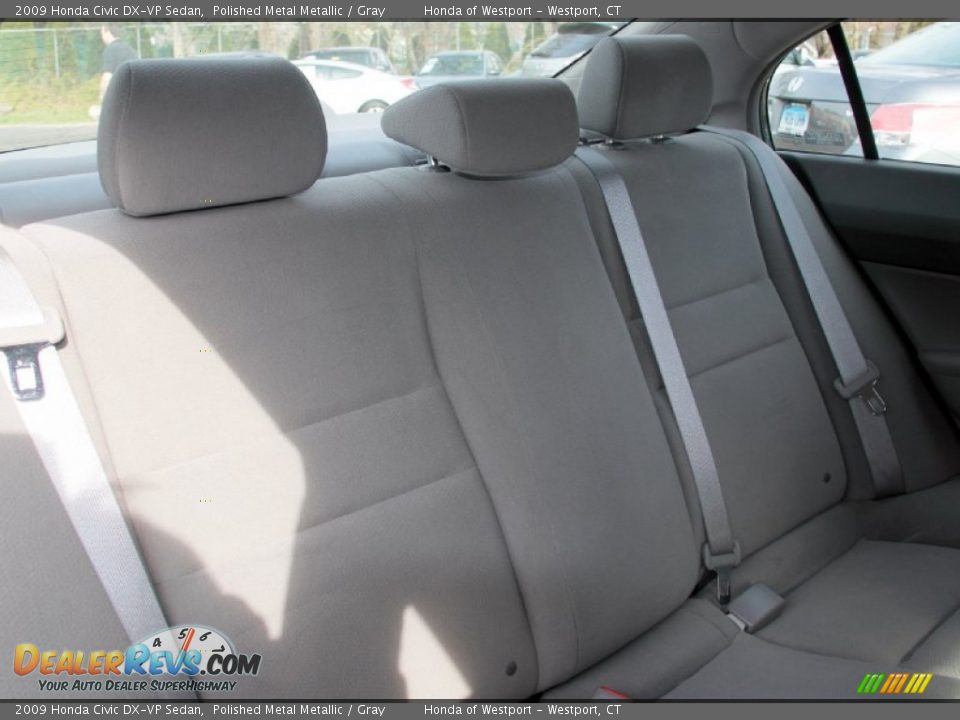 2009 Honda Civic DX-VP Sedan Polished Metal Metallic / Gray Photo #11