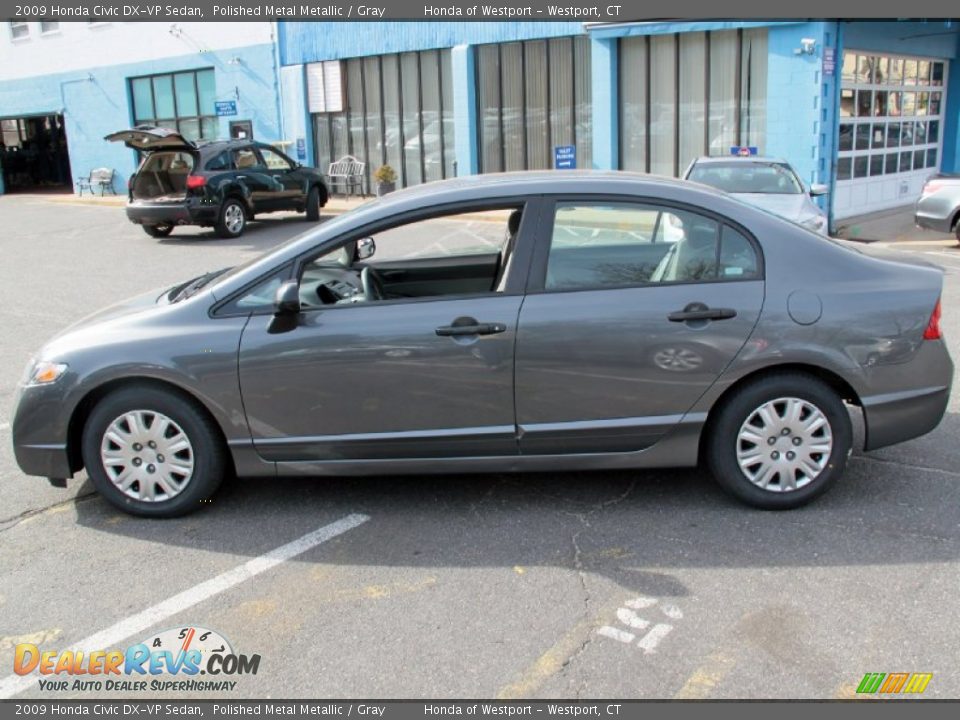 2009 Honda Civic DX-VP Sedan Polished Metal Metallic / Gray Photo #12