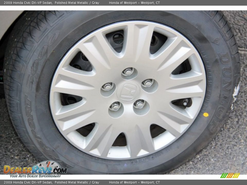 2009 Honda Civic DX-VP Sedan Polished Metal Metallic / Gray Photo #14
