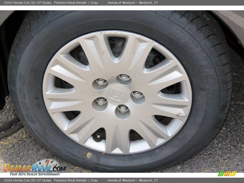 2009 Honda Civic DX-VP Sedan Polished Metal Metallic / Gray Photo #15