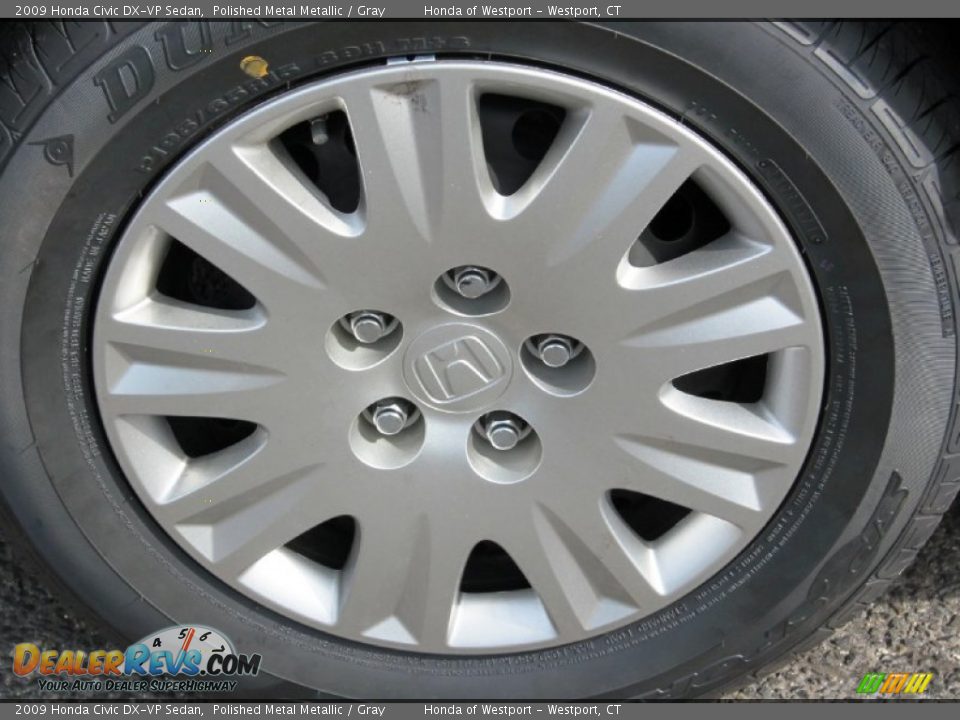 2009 Honda Civic DX-VP Sedan Polished Metal Metallic / Gray Photo #16