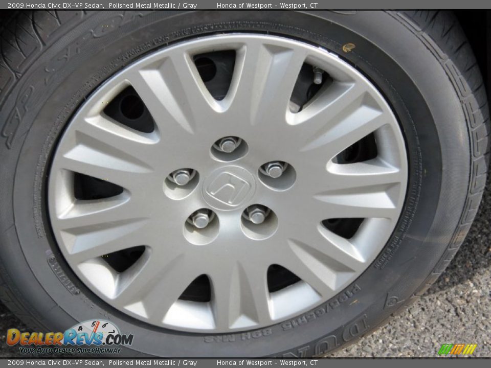 2009 Honda Civic DX-VP Sedan Polished Metal Metallic / Gray Photo #17