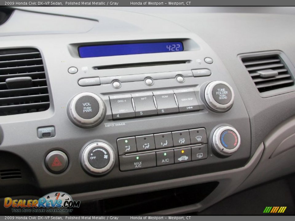 2009 Honda Civic DX-VP Sedan Polished Metal Metallic / Gray Photo #20