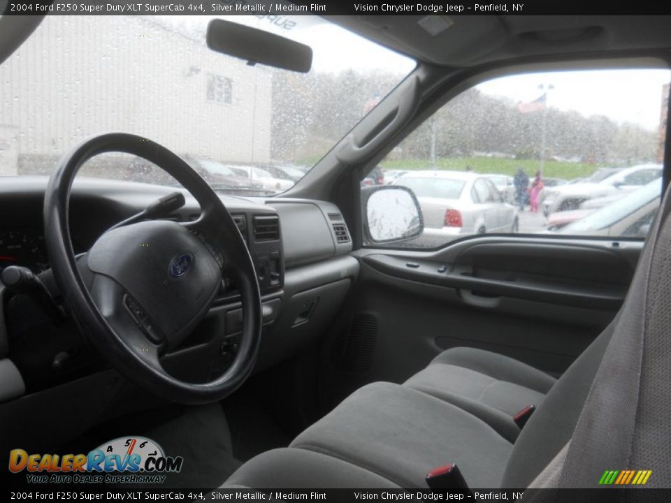 2004 Ford F250 Super Duty XLT SuperCab 4x4 Silver Metallic / Medium Flint Photo #7
