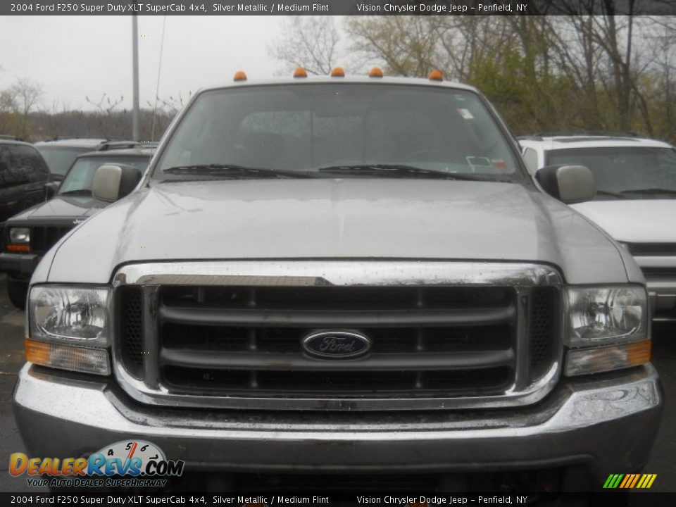 2004 Ford F250 Super Duty XLT SuperCab 4x4 Silver Metallic / Medium Flint Photo #12