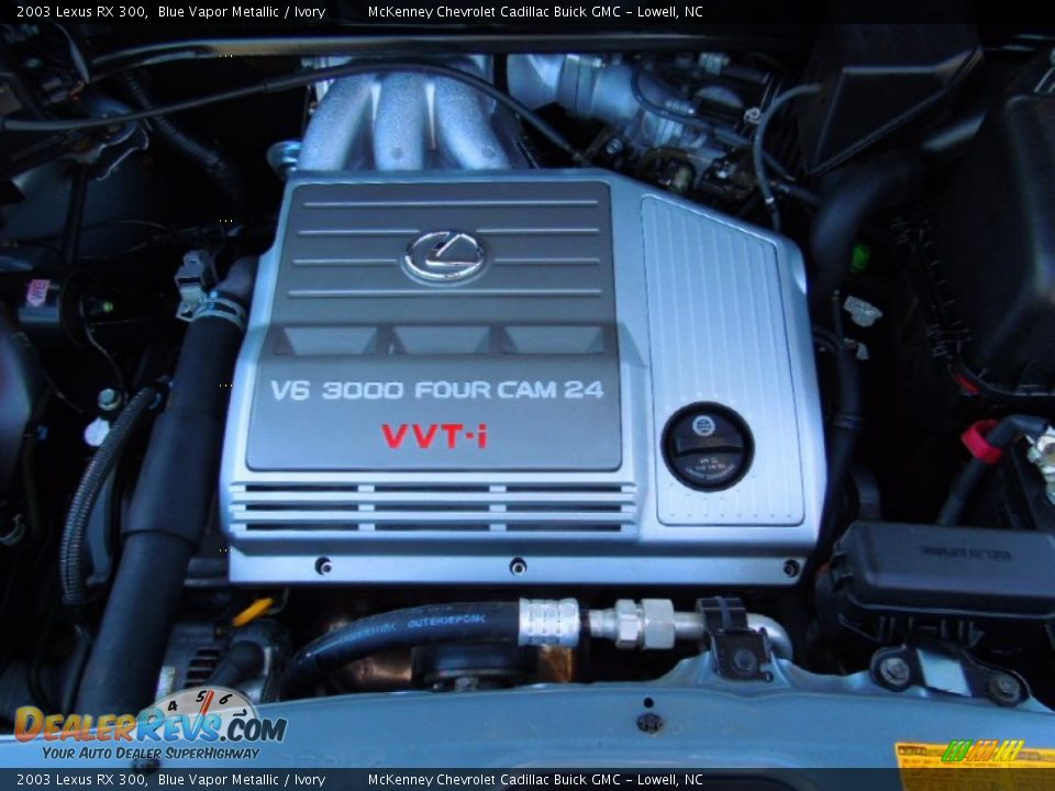 2003 Lexus RX 300 Blue Vapor Metallic / Ivory Photo #25