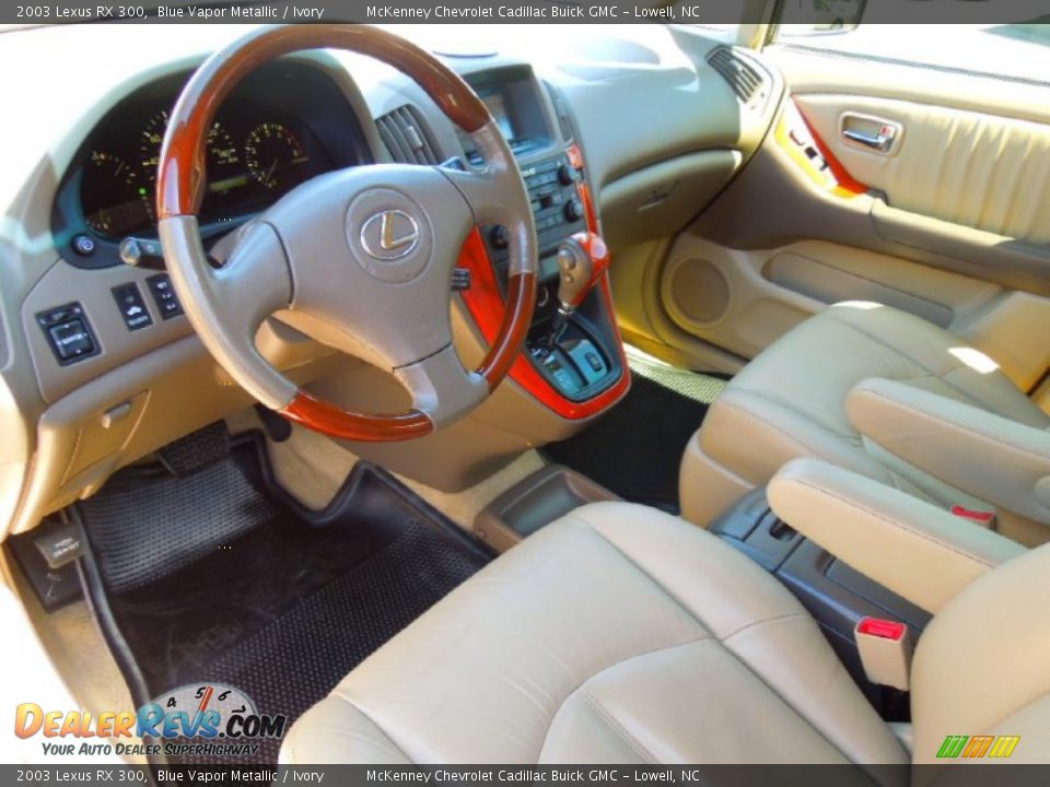 2003 Lexus RX 300 Blue Vapor Metallic / Ivory Photo #26