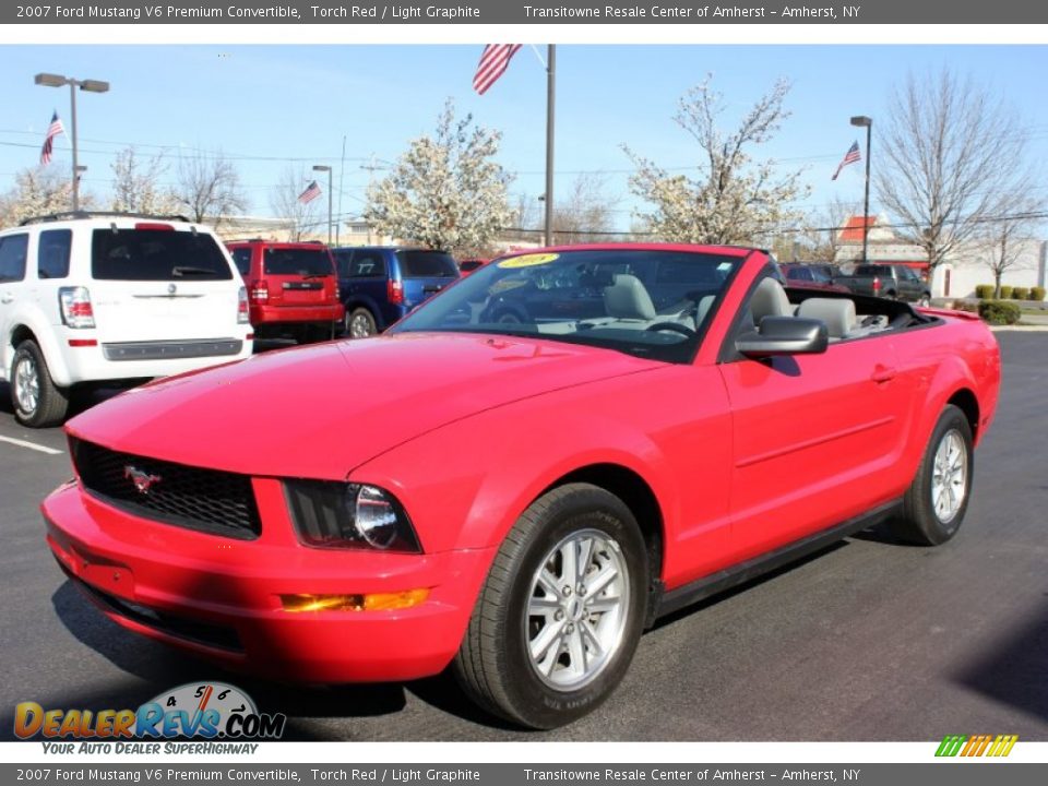 2007 Ford Mustang V6 Premium Convertible Torch Red / Light Graphite Photo #1