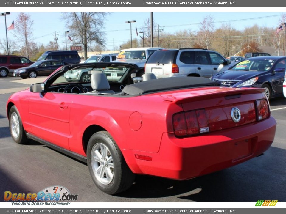 2007 Ford Mustang V6 Premium Convertible Torch Red / Light Graphite Photo #2