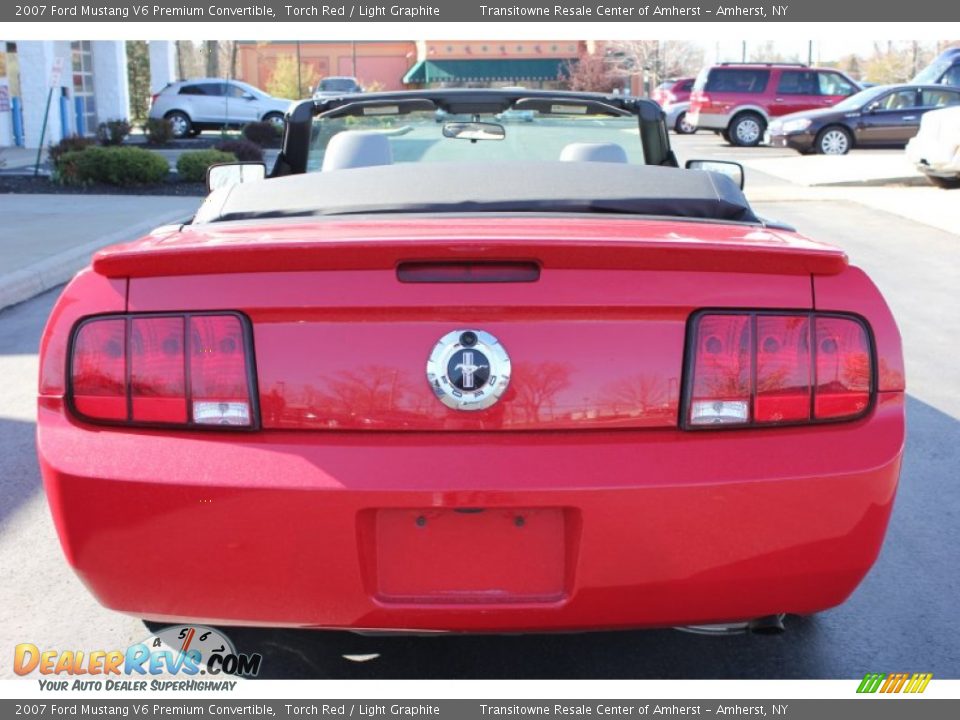 2007 Ford Mustang V6 Premium Convertible Torch Red / Light Graphite Photo #12