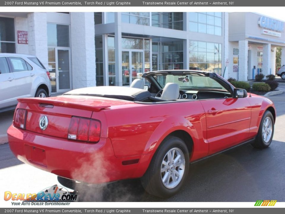 2007 Ford Mustang V6 Premium Convertible Torch Red / Light Graphite Photo #13