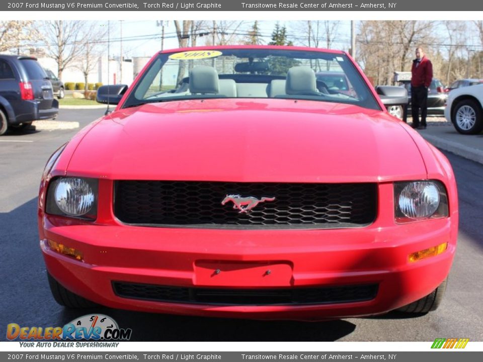 2007 Ford Mustang V6 Premium Convertible Torch Red / Light Graphite Photo #18