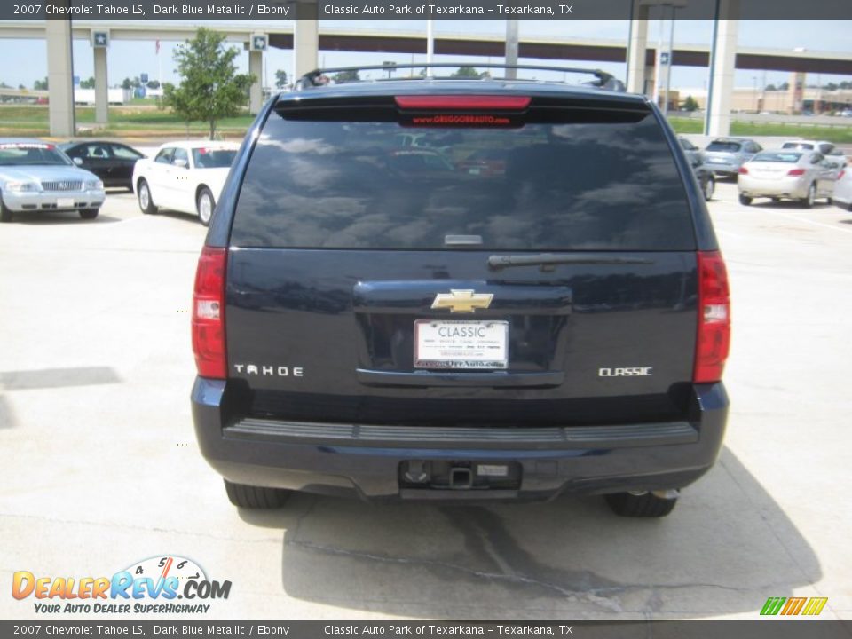 2007 Chevrolet Tahoe LS Dark Blue Metallic / Ebony Photo #4