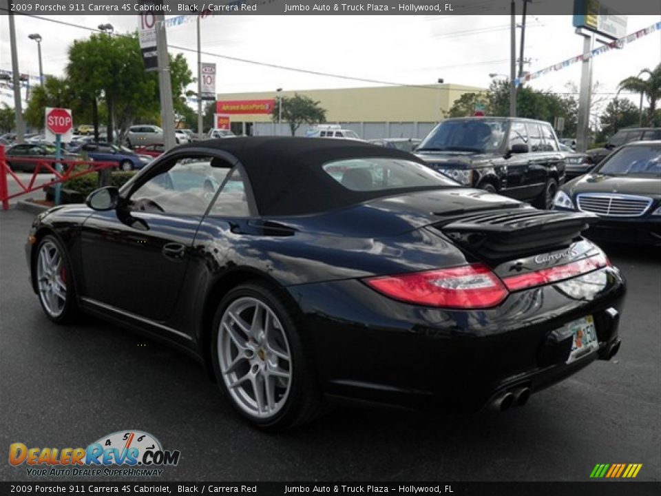 2009 Porsche 911 Carrera 4S Cabriolet Black / Carrera Red Photo #7