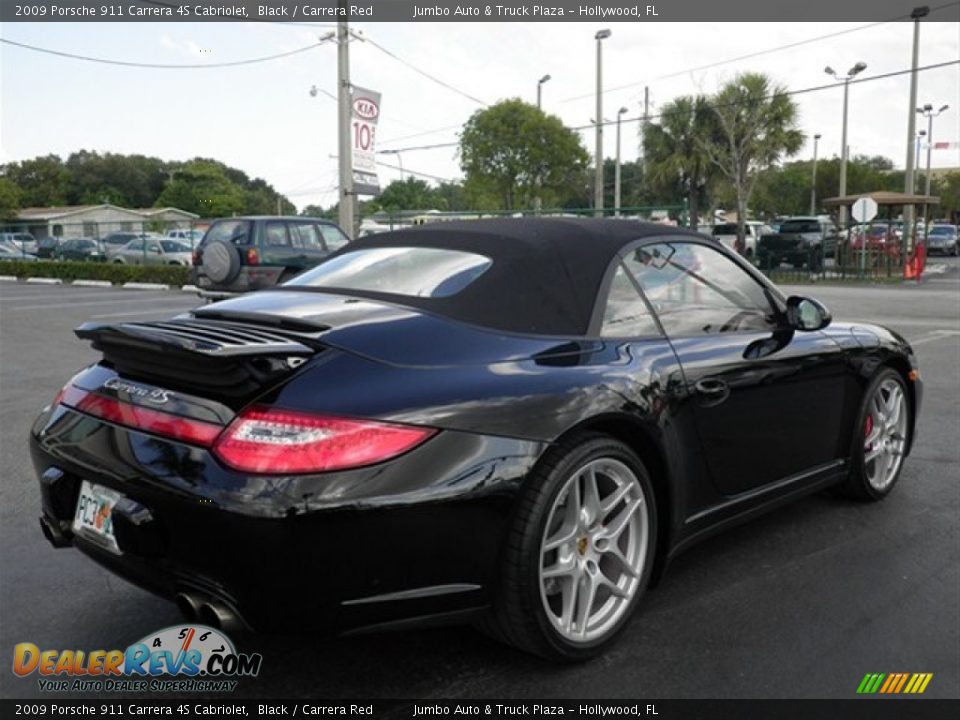 2009 Porsche 911 Carrera 4S Cabriolet Black / Carrera Red Photo #11