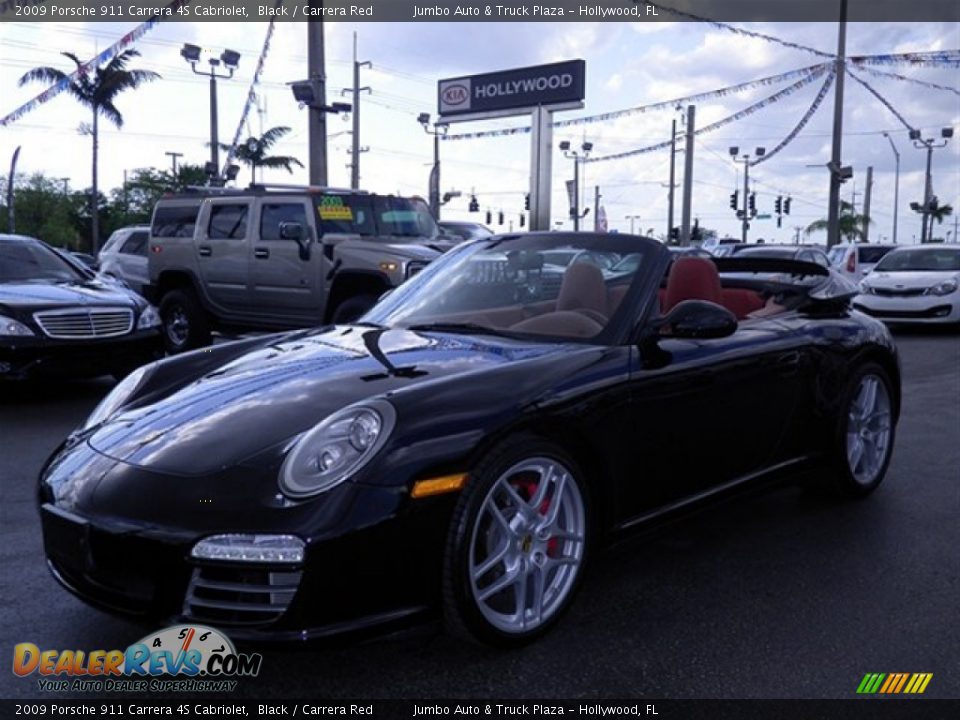 2009 Porsche 911 Carrera 4S Cabriolet Black / Carrera Red Photo #13