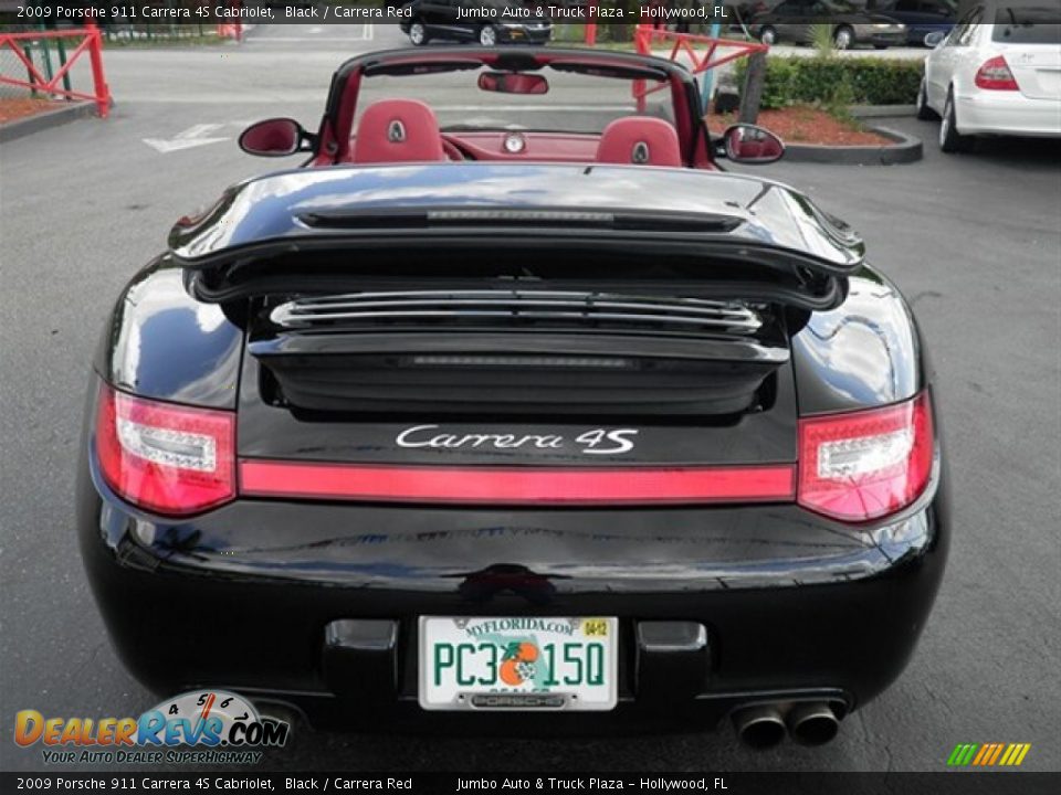 2009 Porsche 911 Carrera 4S Cabriolet Black / Carrera Red Photo #15