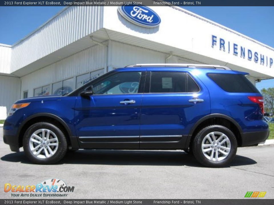 2013 Ford Explorer XLT EcoBoost Deep Impact Blue Metallic / Medium Light Stone Photo #1