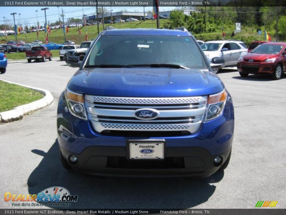 2013 Ford Explorer XLT EcoBoost Deep Impact Blue Metallic / Medium Light Stone Photo #3