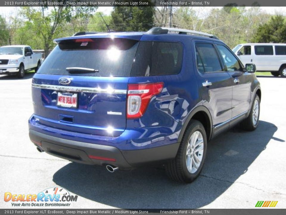 2013 Ford Explorer XLT EcoBoost Deep Impact Blue Metallic / Medium Light Stone Photo #6