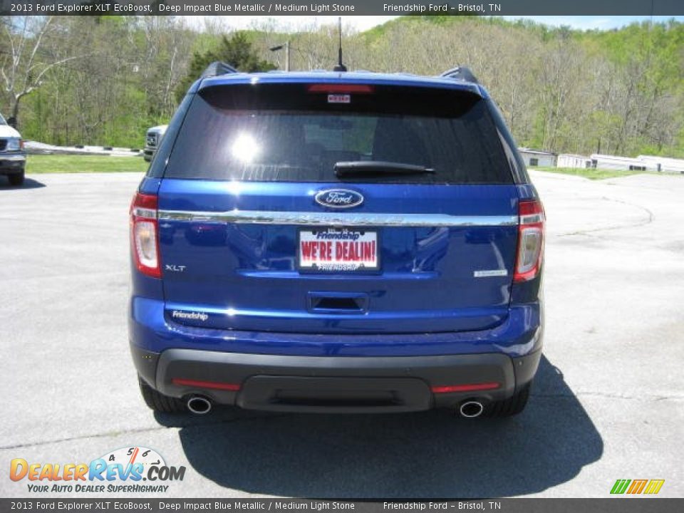 2013 Ford Explorer XLT EcoBoost Deep Impact Blue Metallic / Medium Light Stone Photo #7